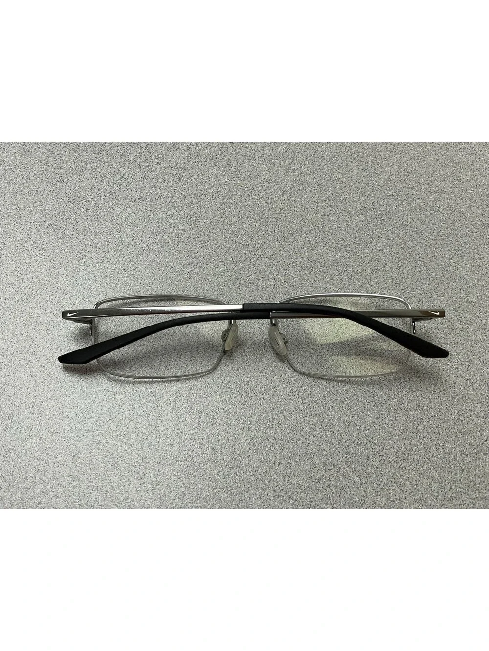 NIKE FLEXON BRIDGE 4306 073 Silver Half Rimless Metal Eyeglasses Frame 54-18 145